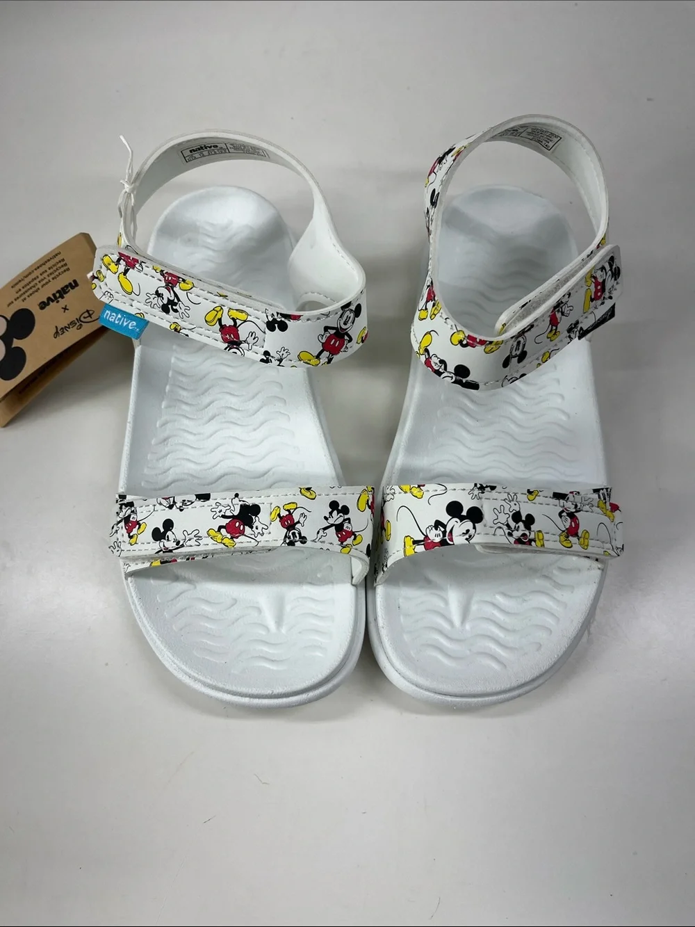 NWT Native x Disney Kids Mickey-All-Over Print Charley Sandal Size C 13